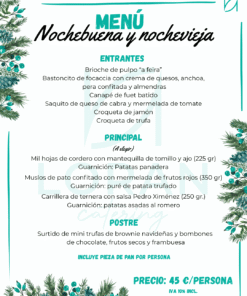 MENÚ NOCHEBUENA Y NOCHEVIEJA. | Propuesta para celebraciones en Zaragoza