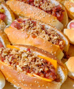 Alternative view of Bandeja de Perritos Calientes – 16 uds | Surtido de hot dogs para eventos y catering en Zaragoza